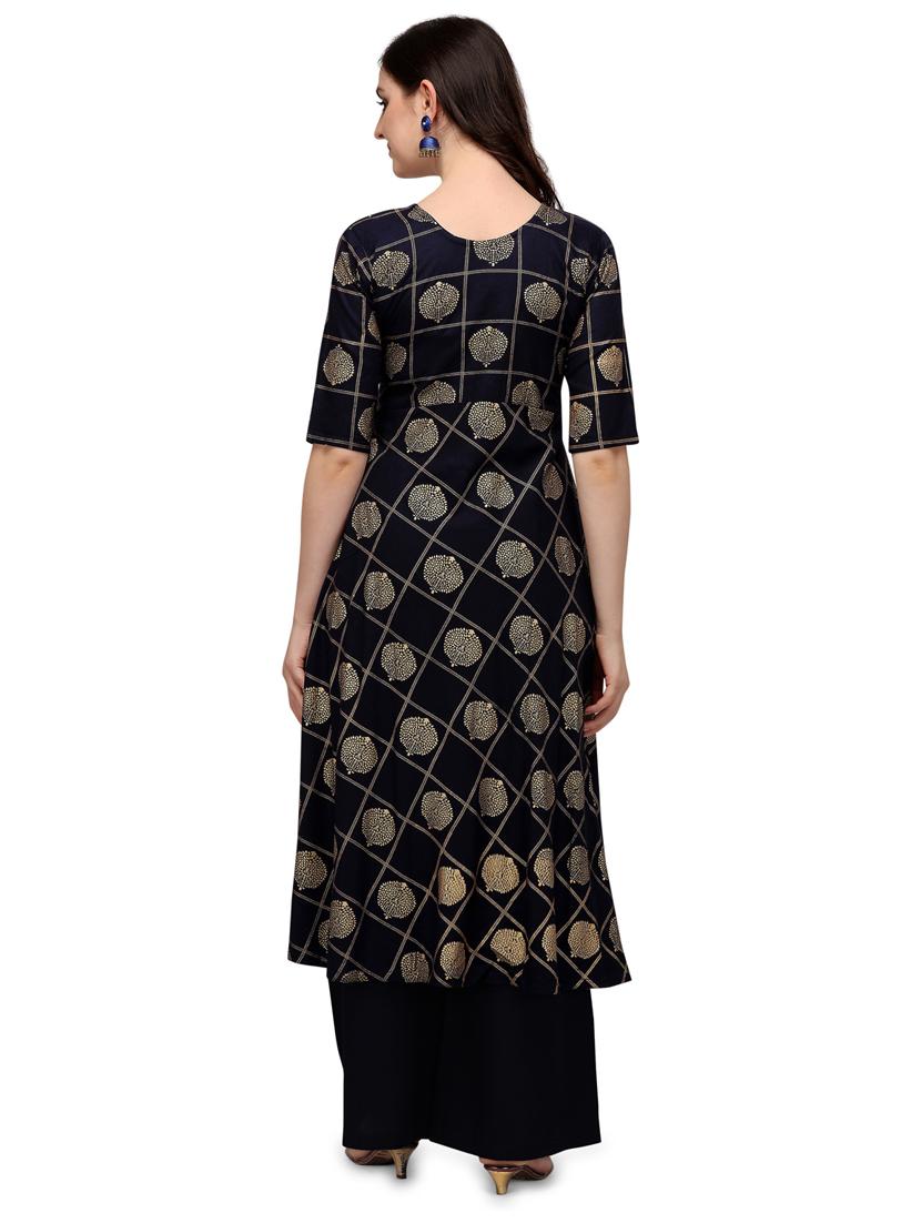 printed viscose a-line kurta - 19427697 - Standard Image - 2
