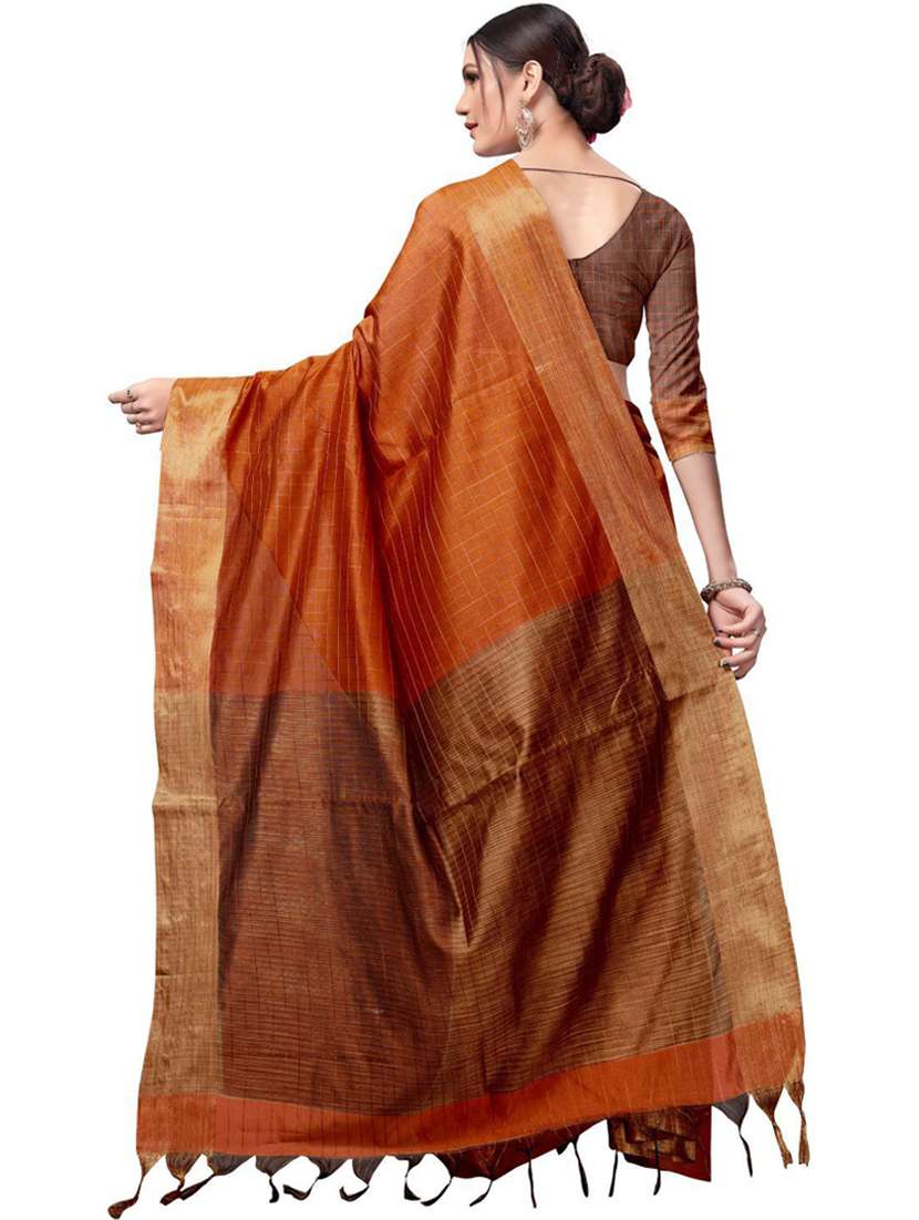 checkered print saree with blouse - 19429424 -  Standard Image - 2