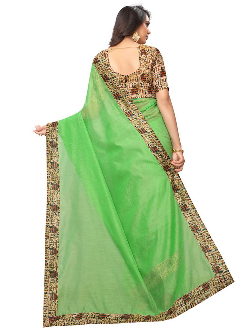 solids chanderi saree with blouse - 19429455 - Standard Image - 2