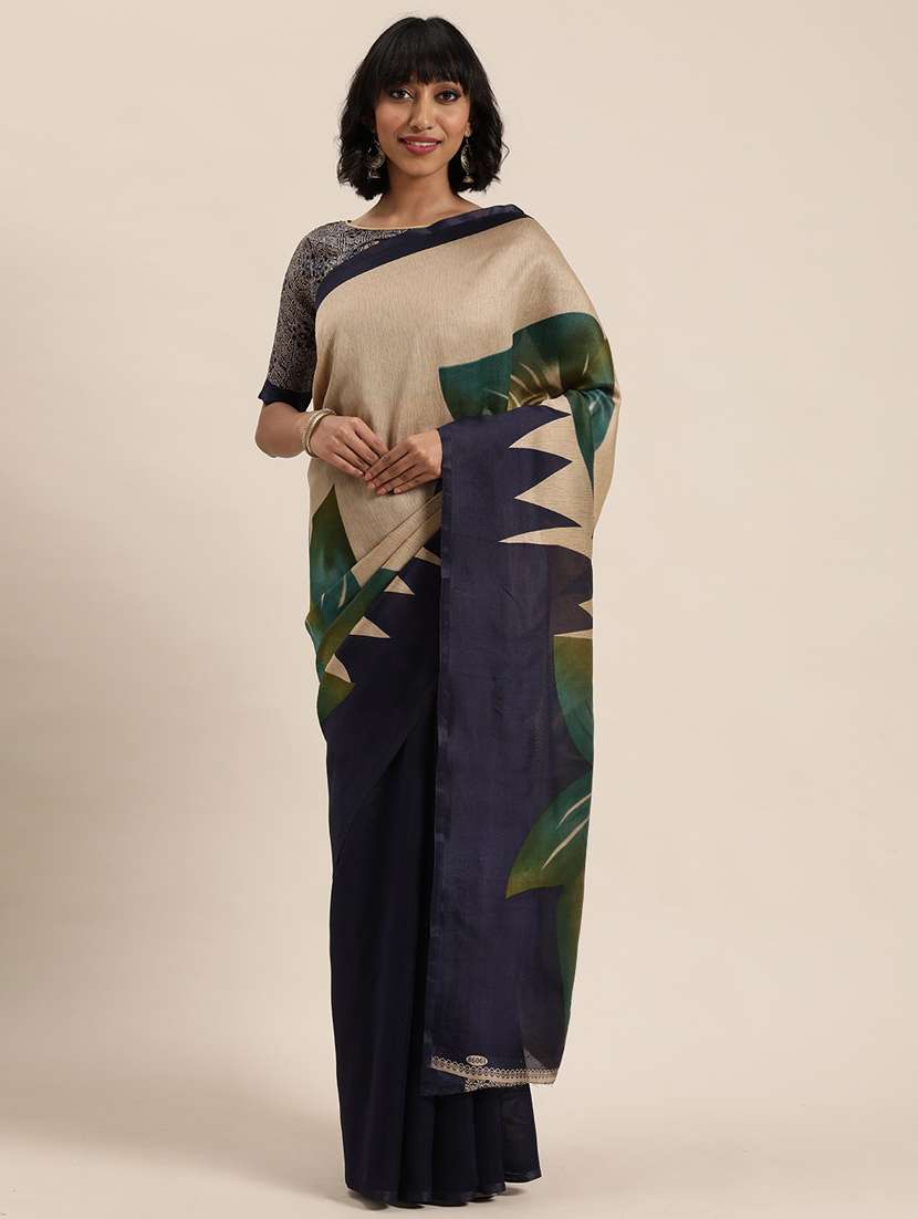 women's floral multi colored saree with blouse