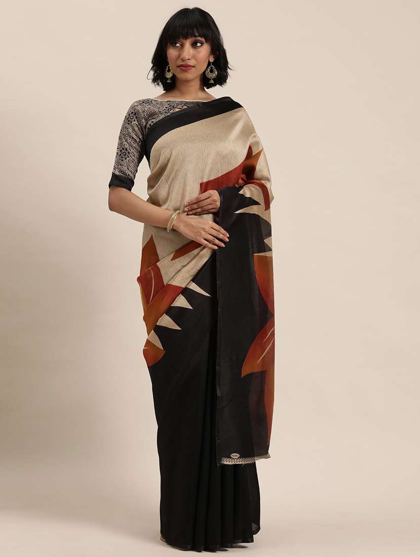 women's floral multi colored saree with blouse