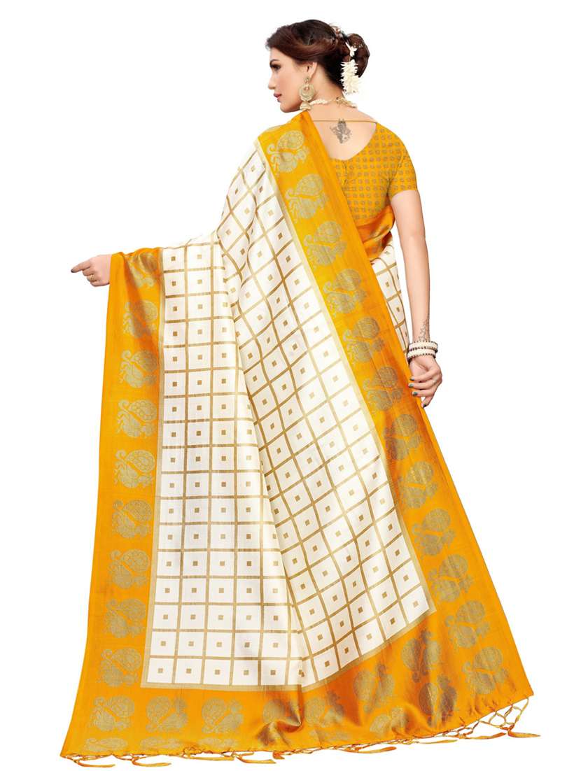 self design woven saree with blouse - 19430104 -  Standard Image - 2
