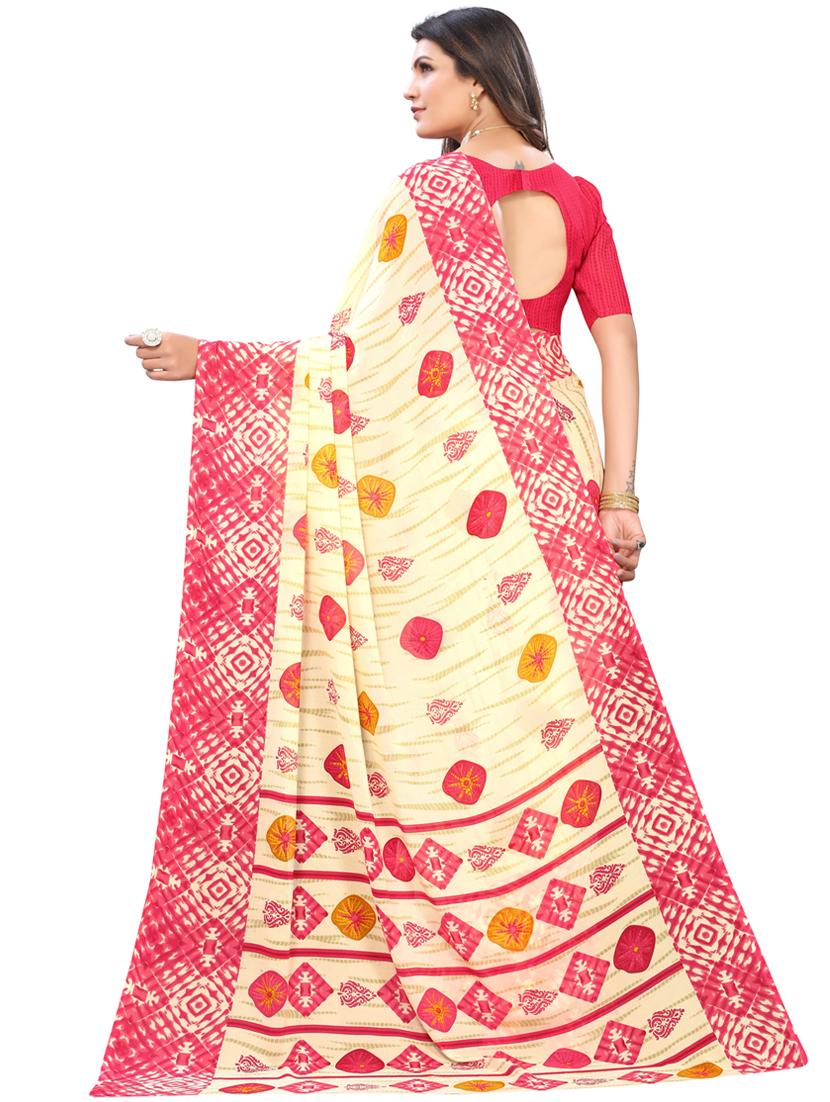 red printed bollywood saree with blouse - 19430125 - Standard Image - 2