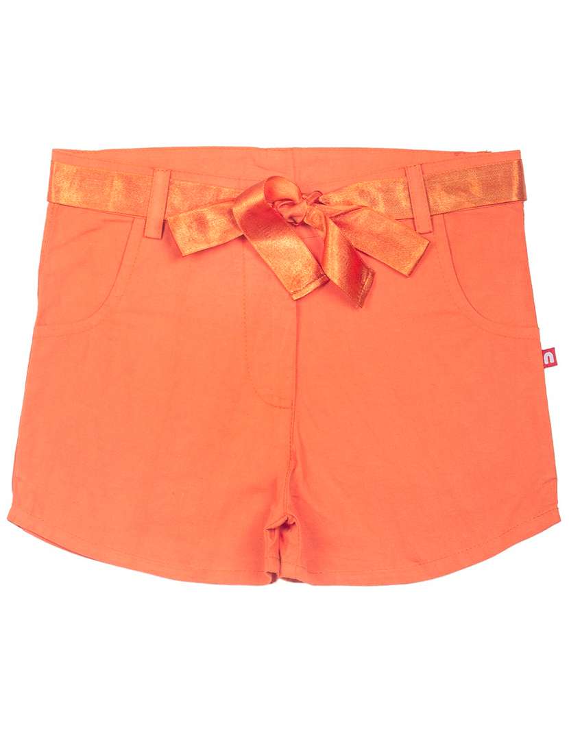 orange cotton shorts