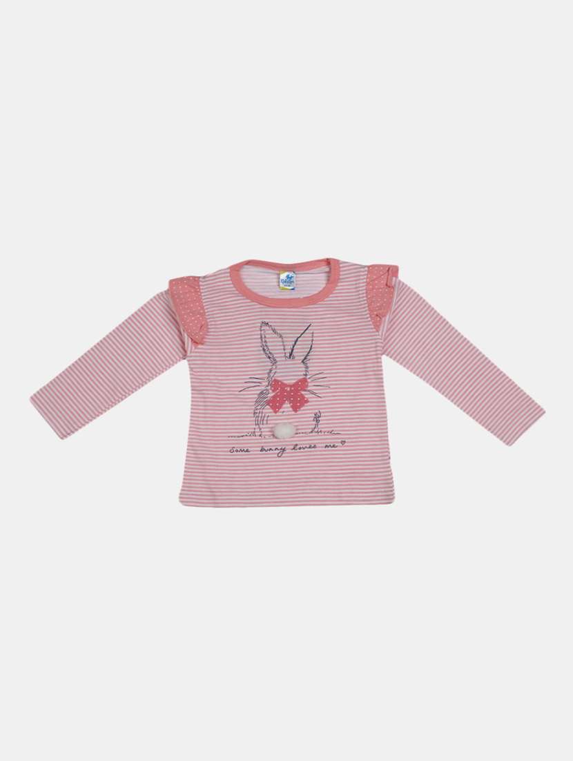 girls printed regular tee