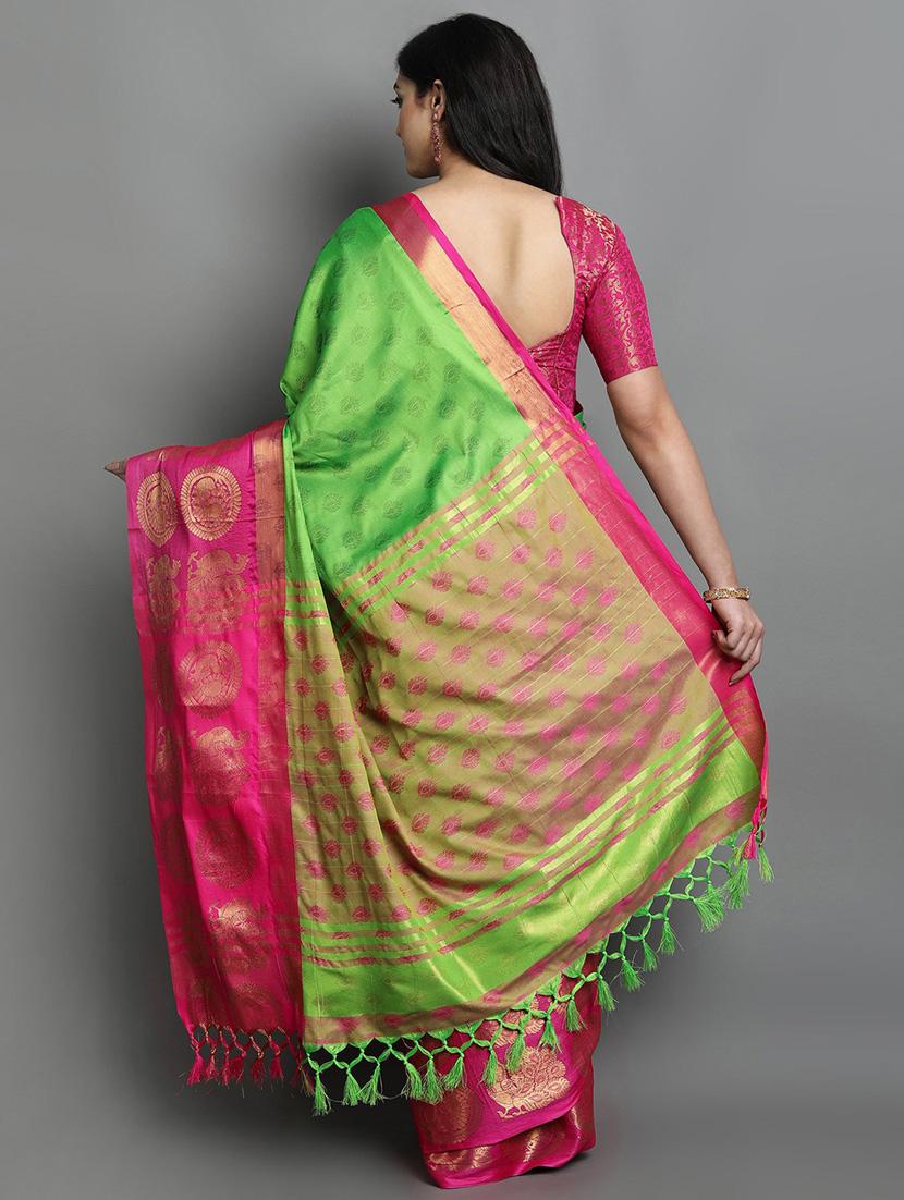 light green self design saree - 19431595 - Standard Image - 2