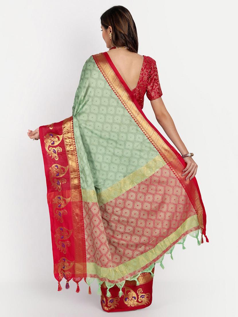 multi colored self design saree with blouse - 19431638 - Standard Image - 2