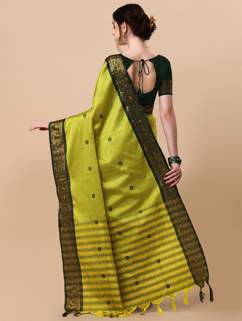 self design woven saree with blouse - 19431755 - Standard Image - 2