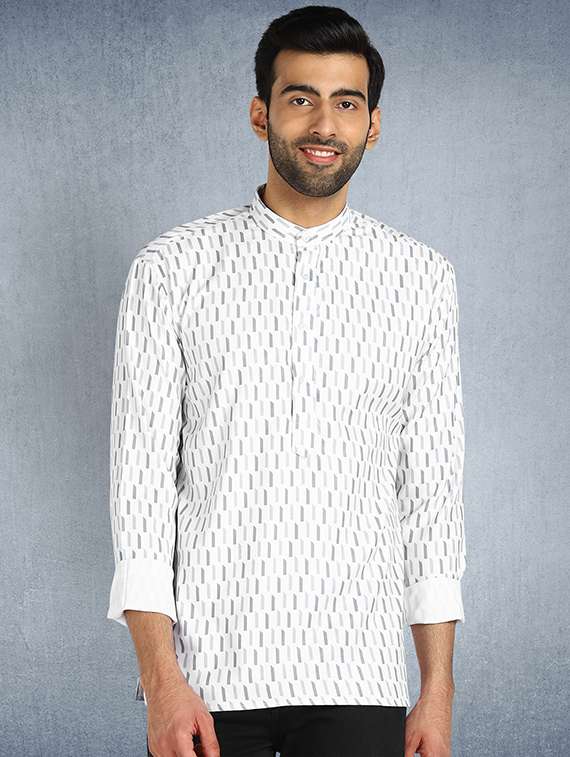 printed cotton short kurta