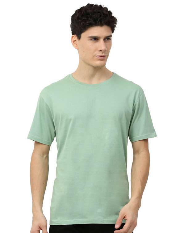 men round neck back print t-shirt