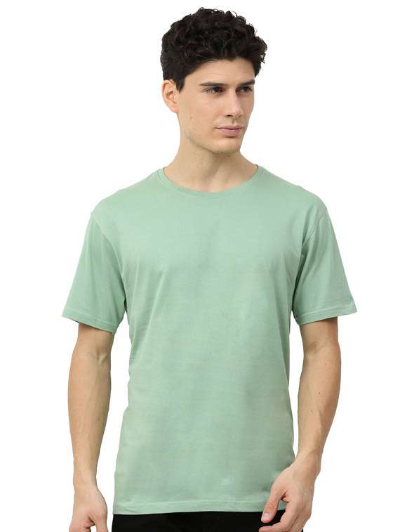 men round neck back print t-shirt