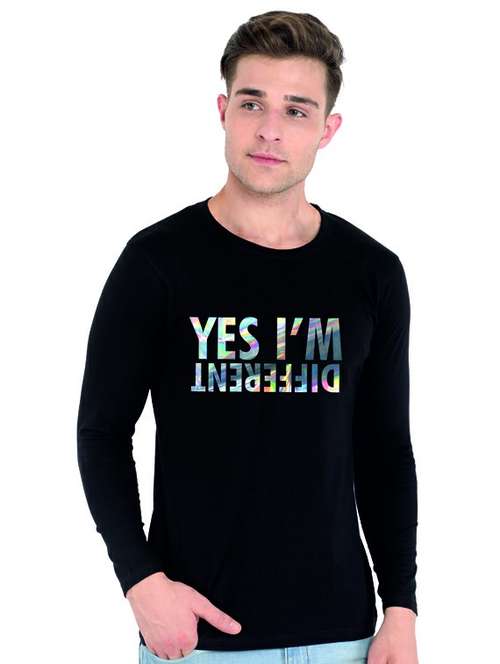 men round neck front print t-shirt - 19433373 -  Standard Image - 0