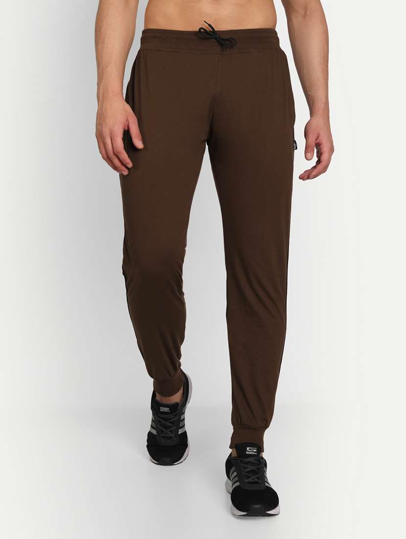 men solid mid rise full length jogger