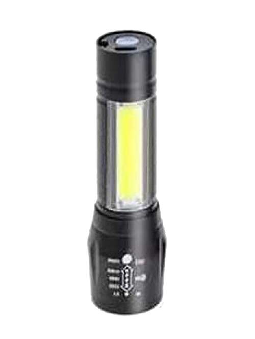 rsct 3 modes led mini torch light portable led cob rechargeable with long range light torch (black, 10 cm, rechargeable) - 19435026 - Standard Image - 0