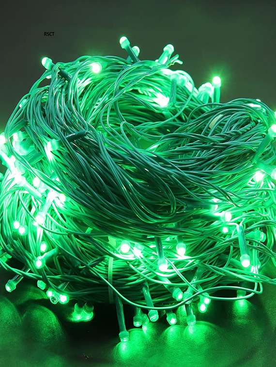 rsct 15 meter led decorative pixel led string/rice light single colour diwali still led ladi string light for home decor (green) - 19435234 - Zoom Image - 0