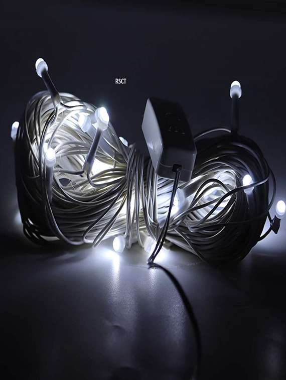 rsct 15 meter  led decorative pixel led string/rice light single colour diwali led ladi string light for home decor (white)