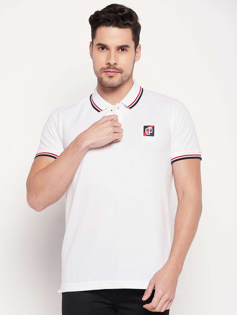 men polo neck plain t-shirt