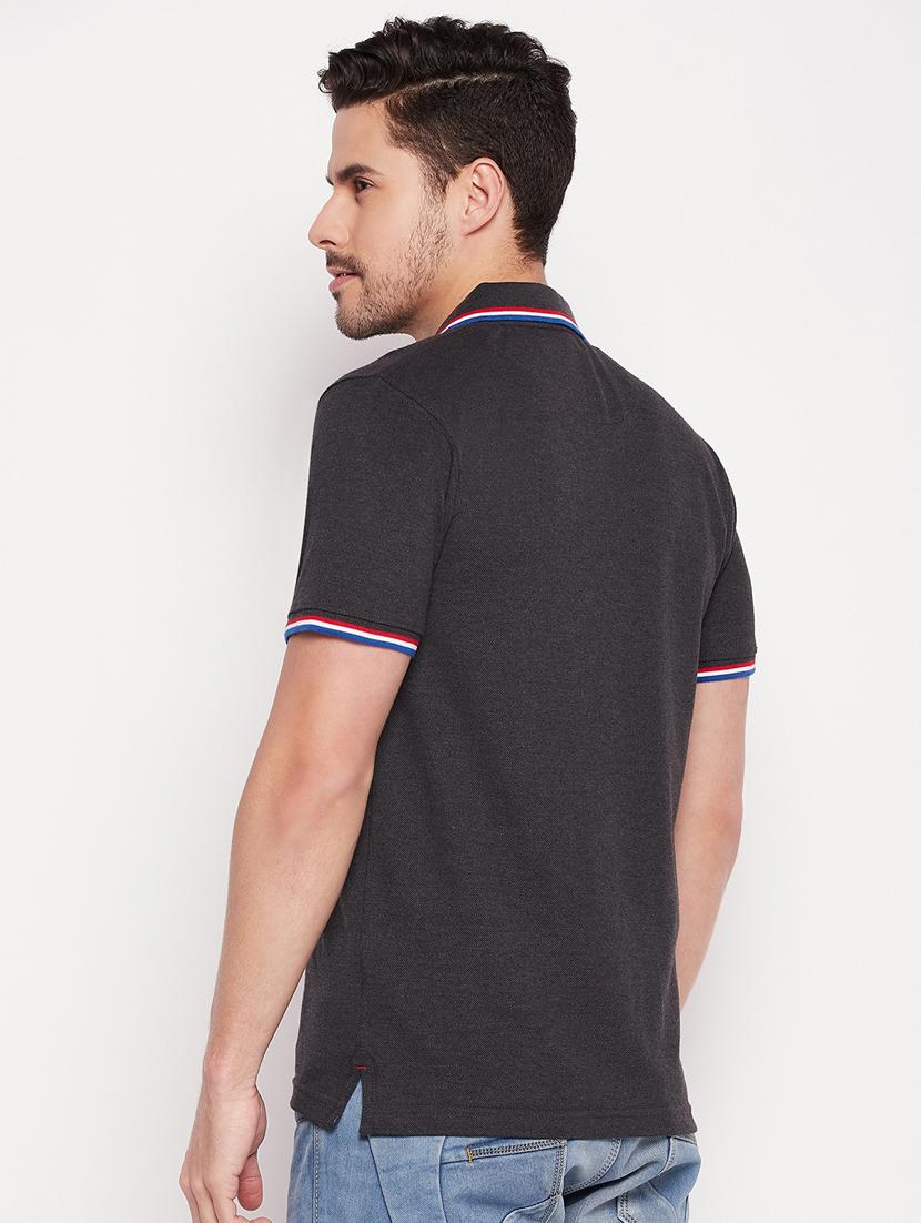 men polo neck plain t-shirt - 19435324 - Standard Image - 2