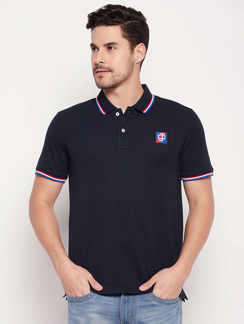 men polo neck plain t-shirt