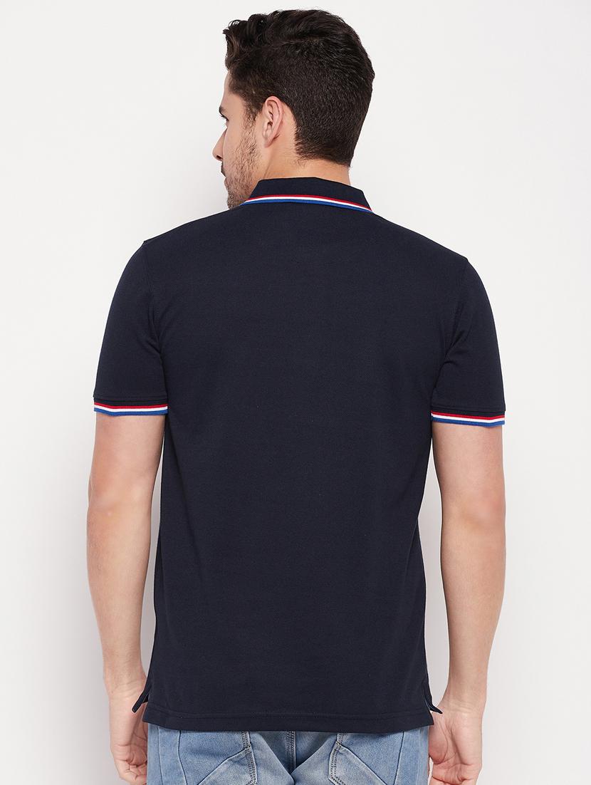 men polo neck plain t-shirt - 19435328 - Standard Image - 2