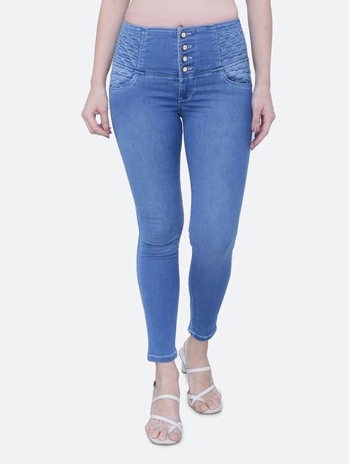 women's plain slim fit jeans - 19435469 - Standard Image - 0