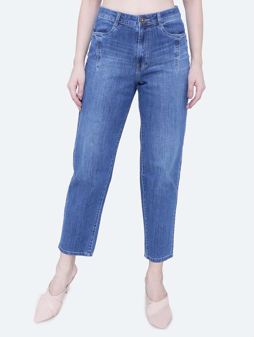 women's plain mom fit jeans