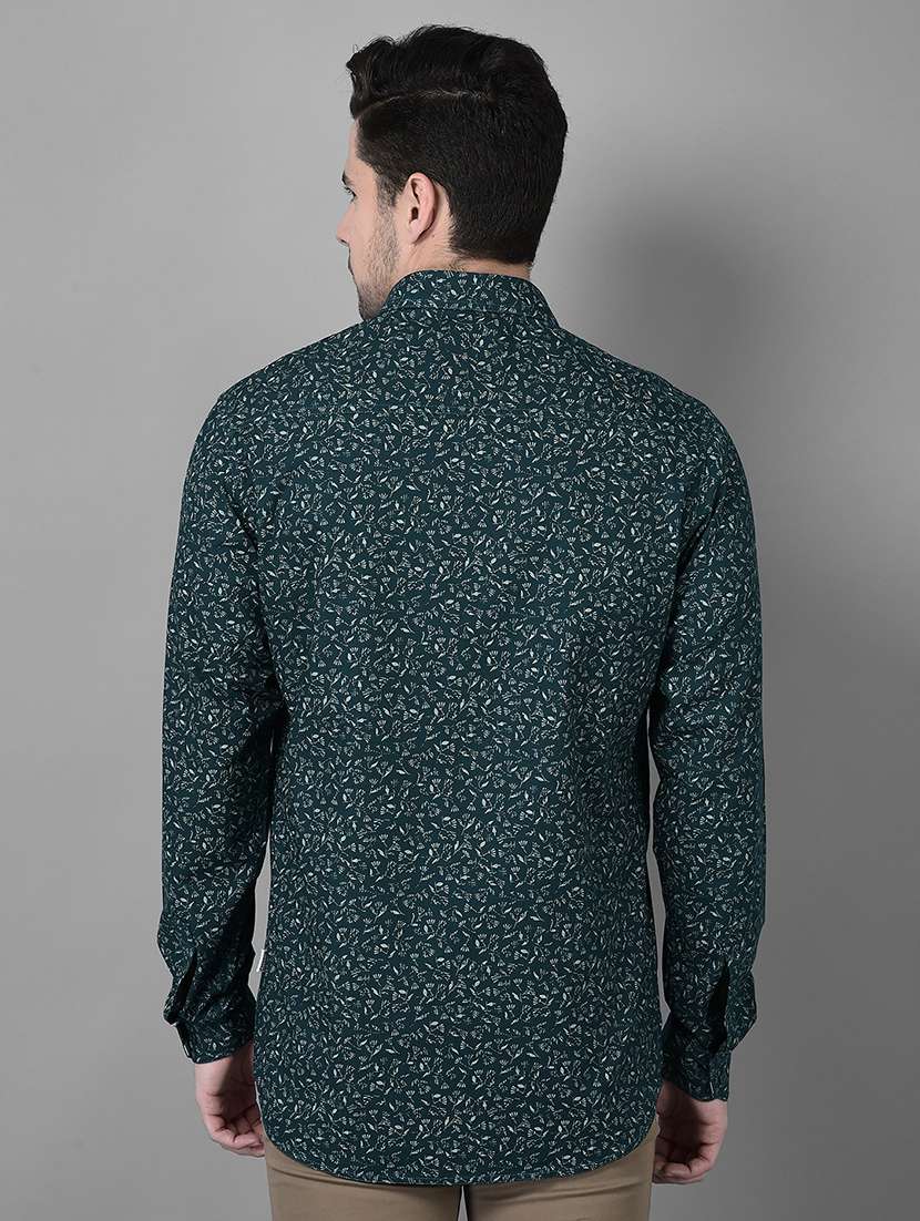 green printed cotton casual shirt - 19435858 -  Standard Image - 2