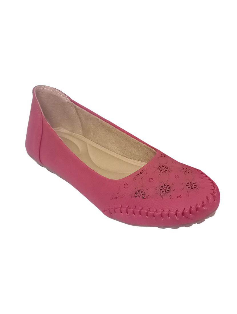 pink cut work slip-on ballerina - 19436109 - Zoom Image - 0