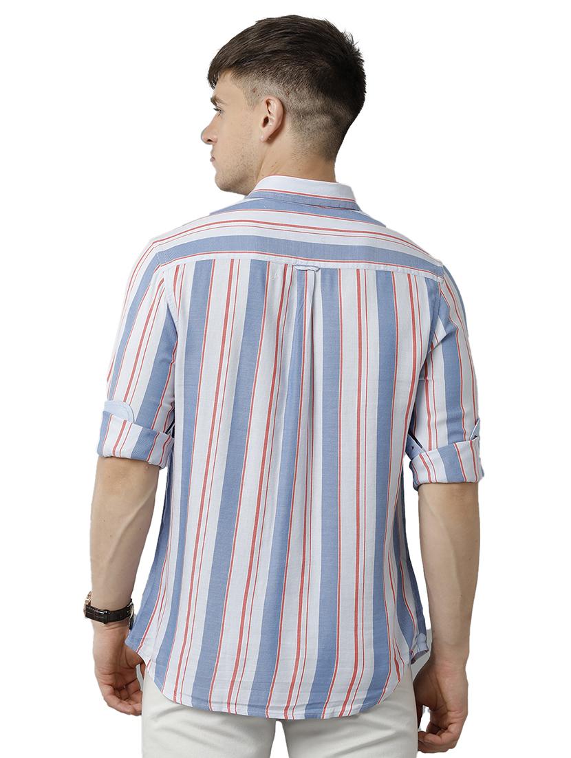 mens stripes casual shirt - 19436523 - Standard Image - 2