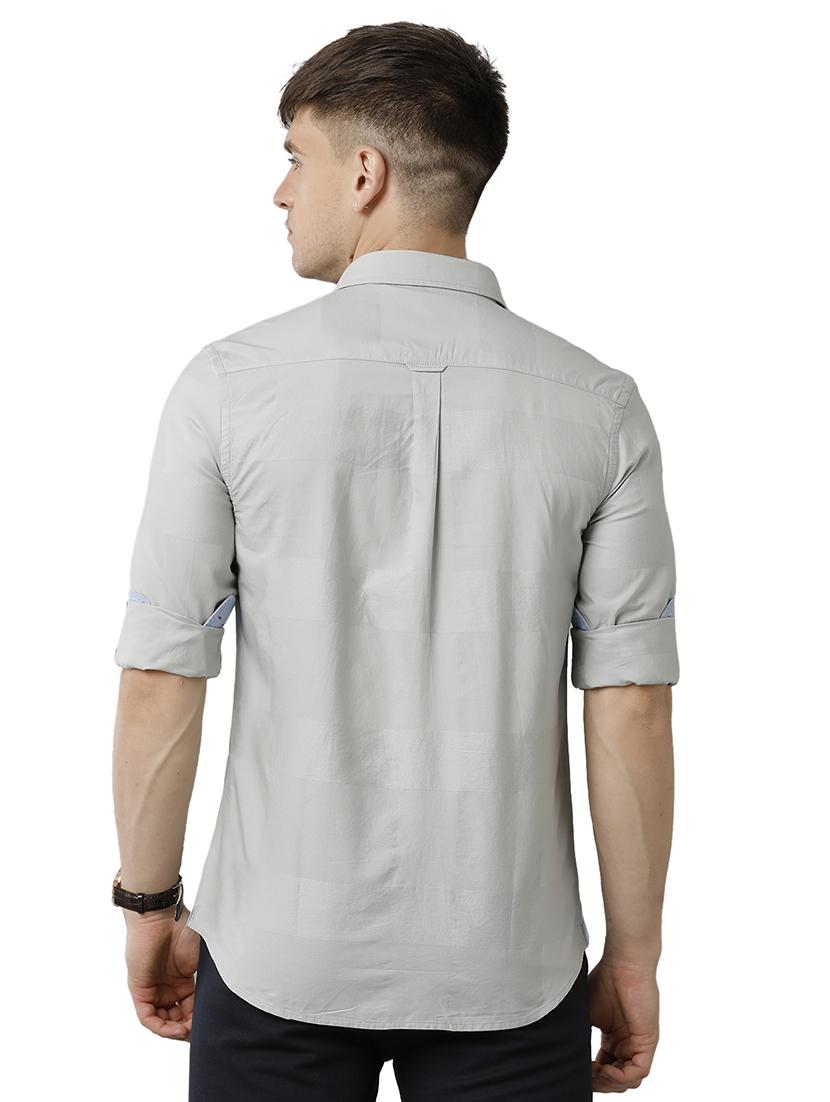mens color block casual shirt - 19436536 - Standard Image - 2
