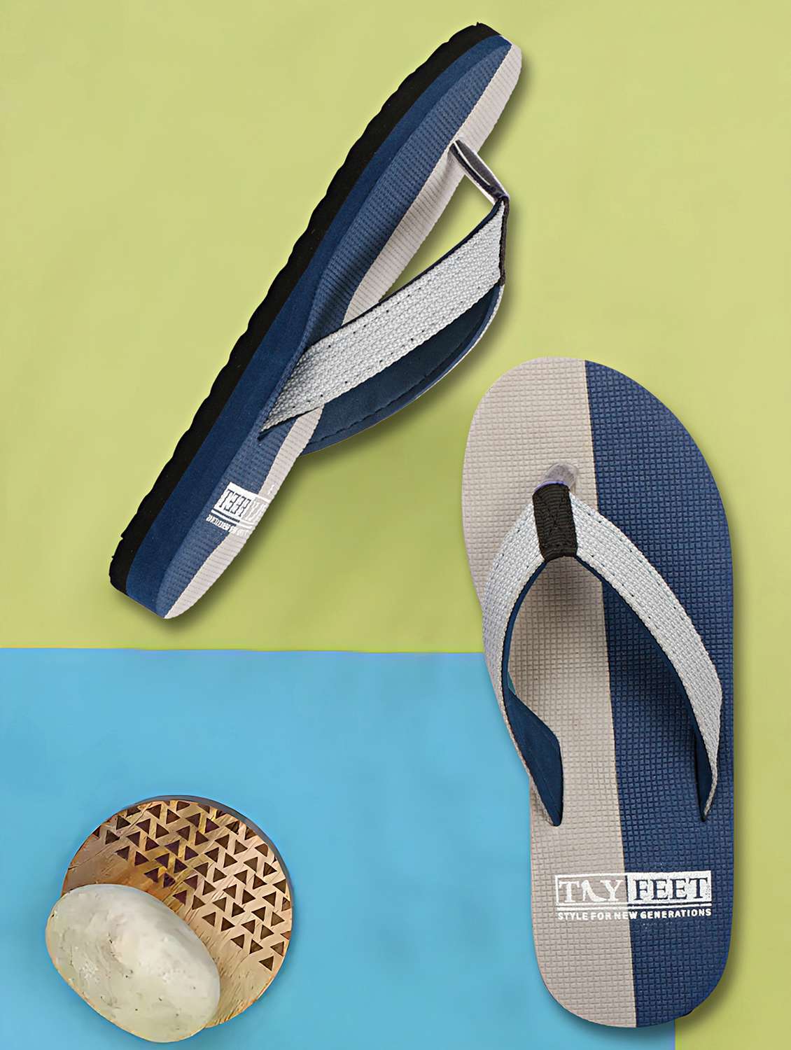 women solid flip flop