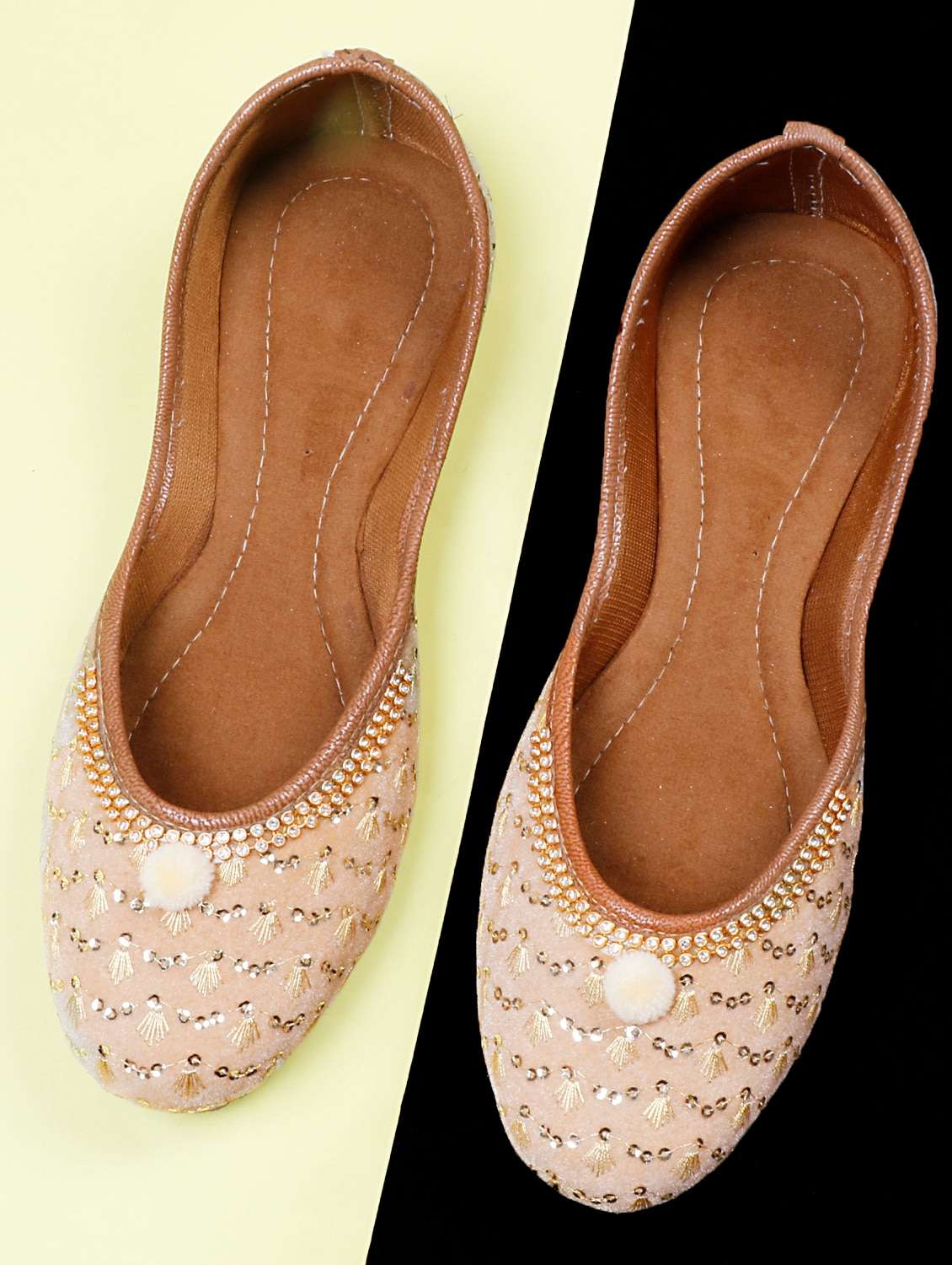 women embroidered jutis