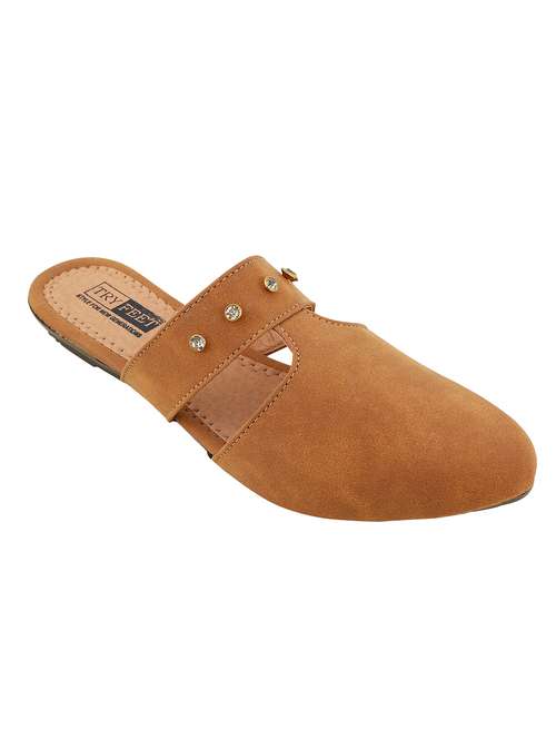 women solid slip on flat mules  - 19436608 -  Standard Image - 0