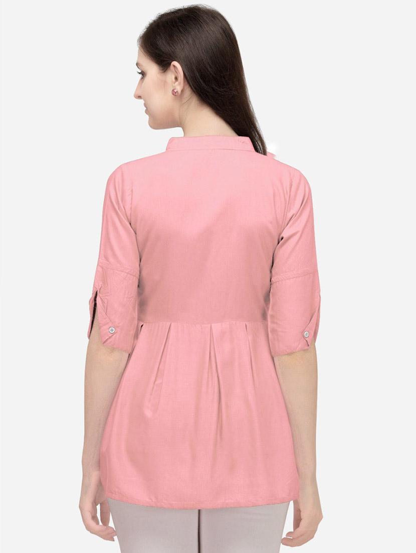 pink rayon regular top - 19437043 - Standard Image - 2