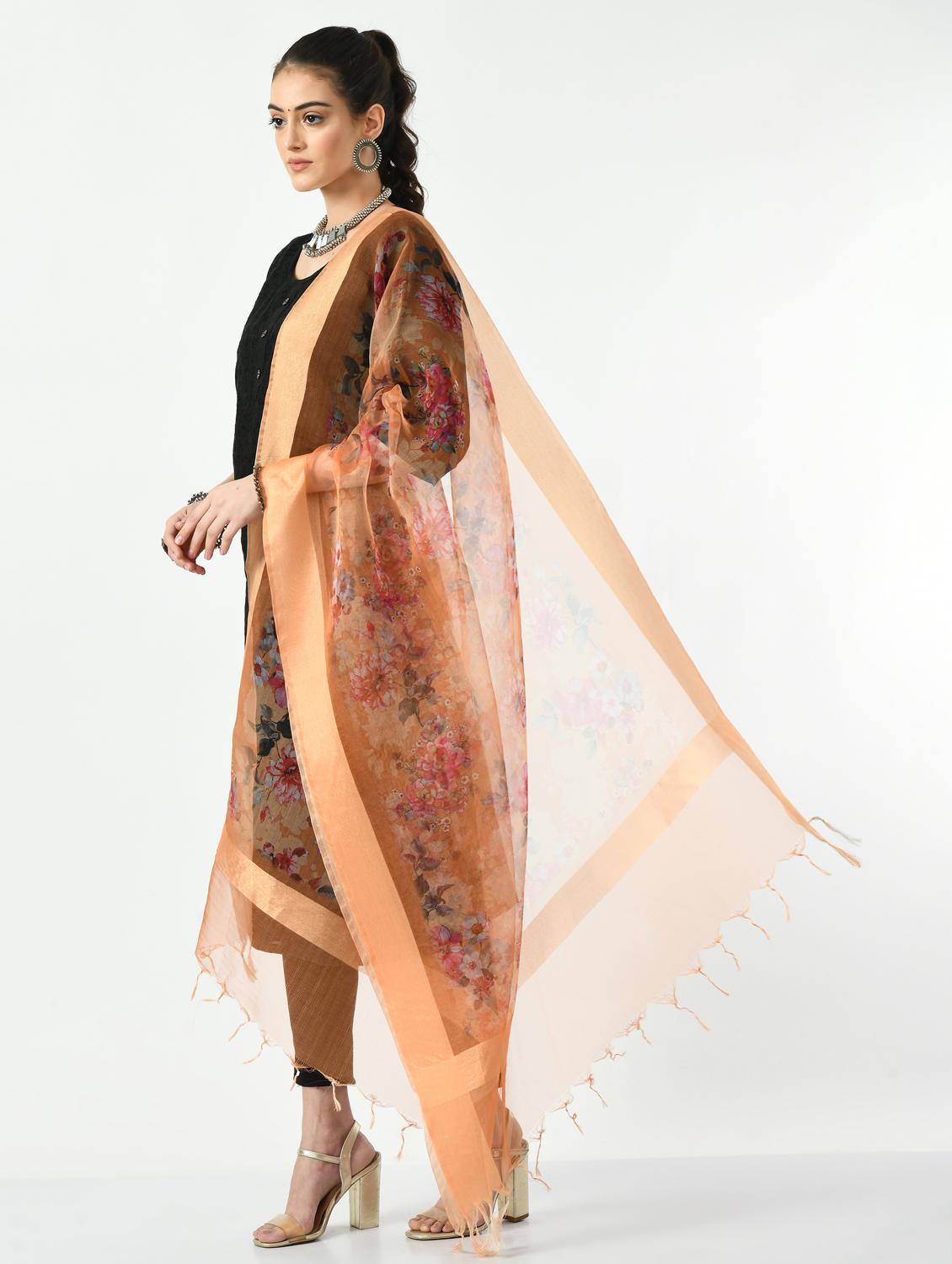 floral printed dupatta - 19437197 - Standard Image - 2