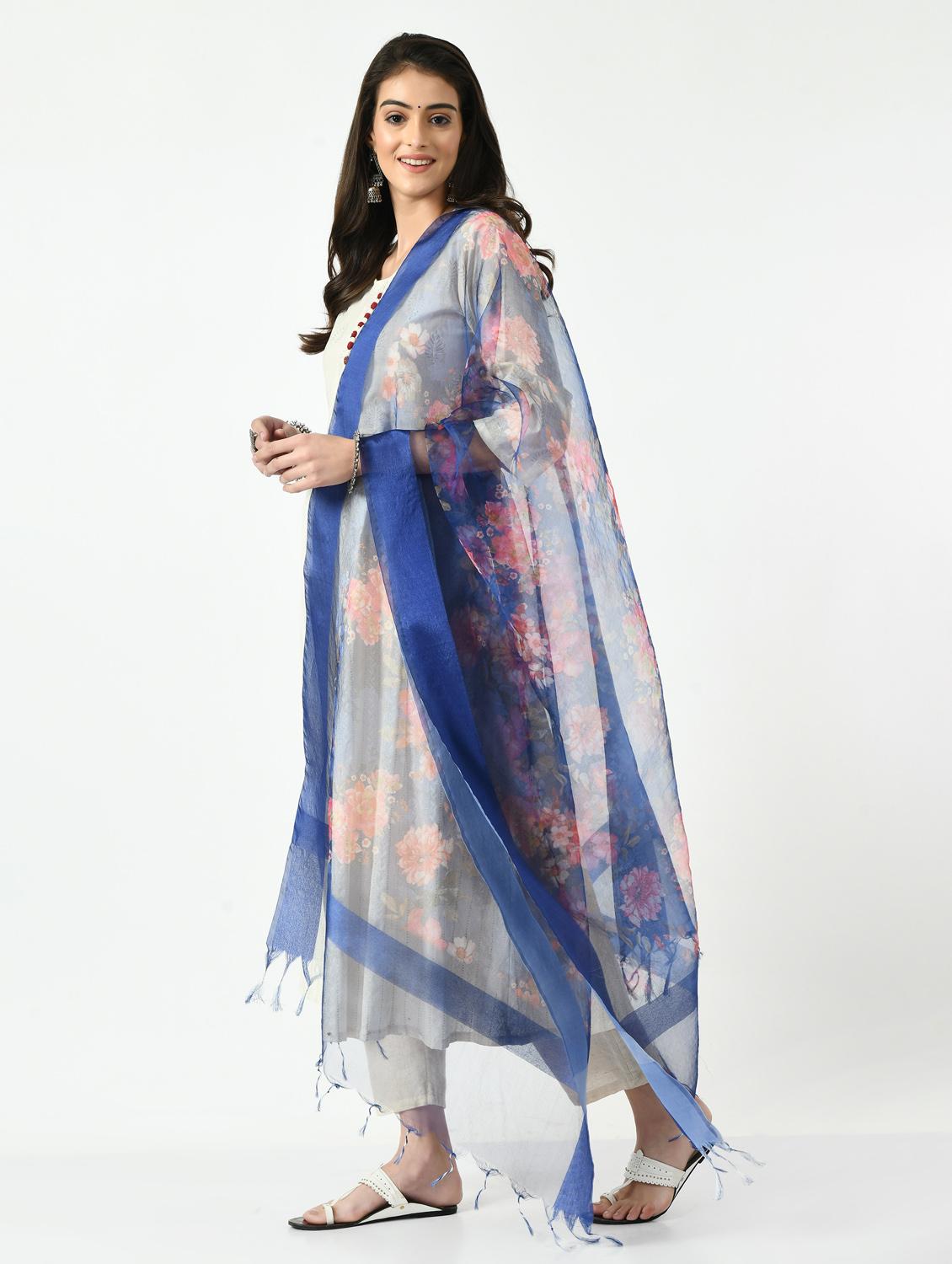 floral printed dupatta - 19437206 - Standard Image - 2