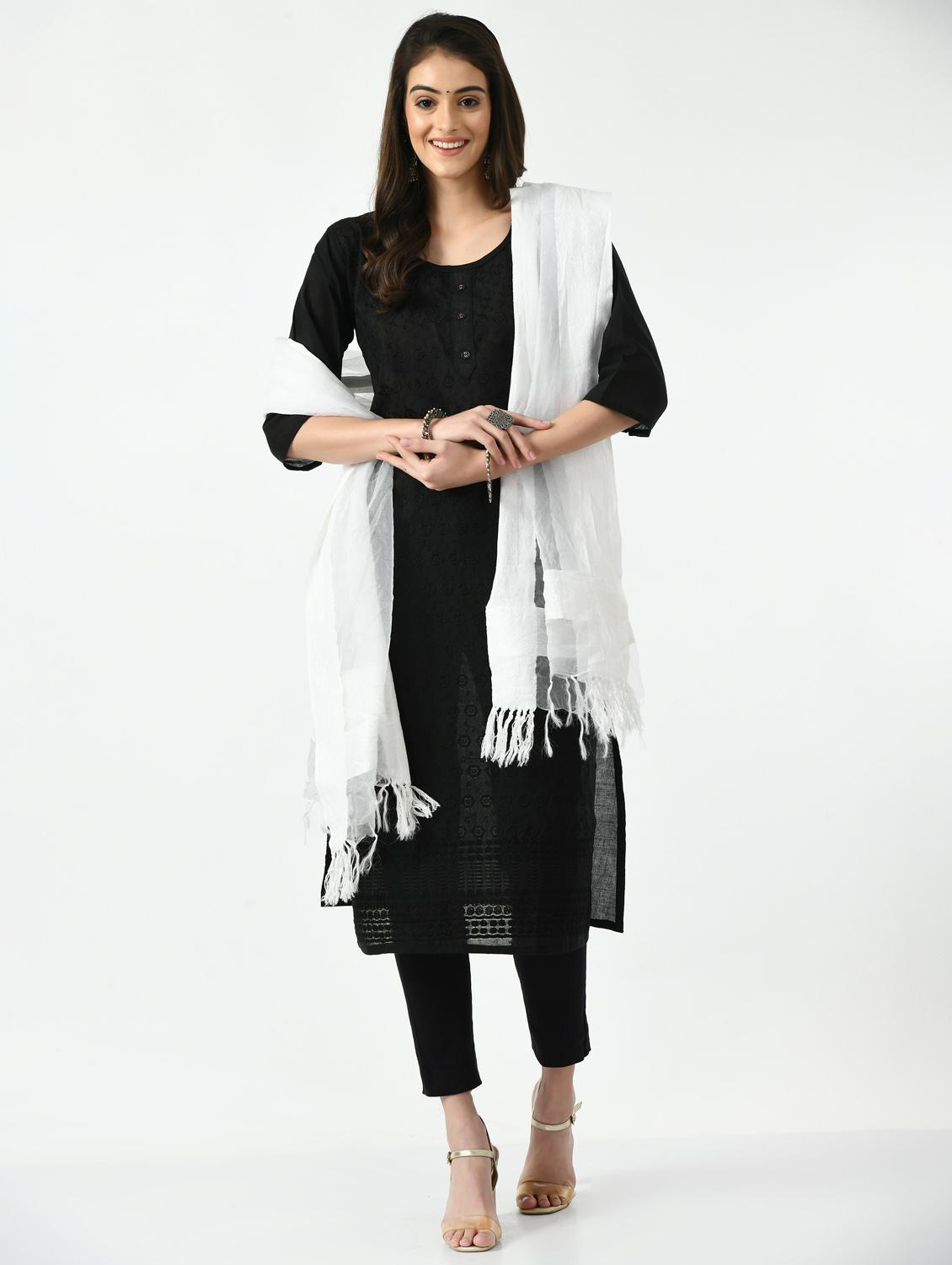 offwhite organza dupatta - 19437225 - Standard Image - 2