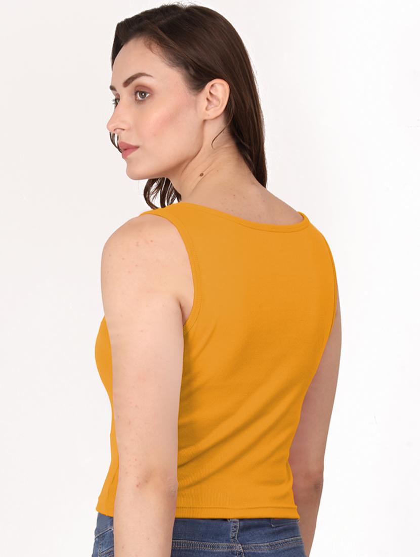 women's crop notch neck top - 19438122 - Standard Image - 2