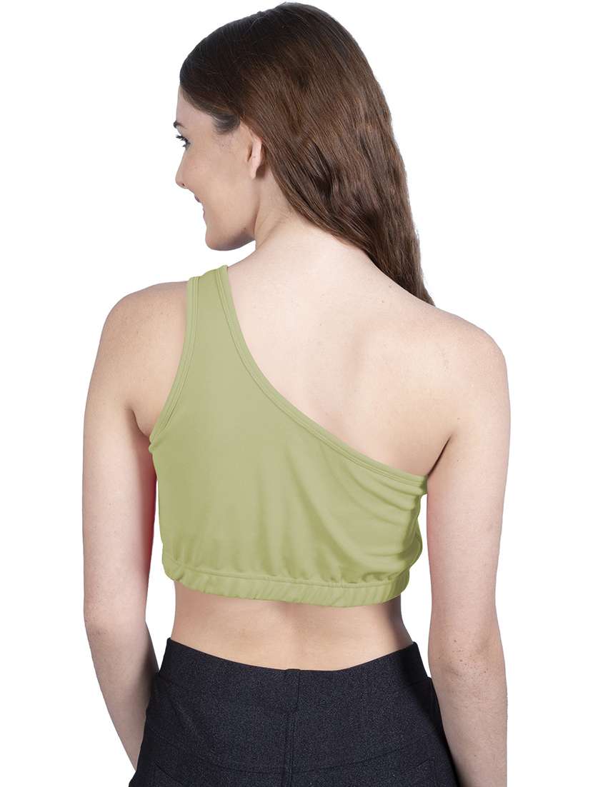 women's crop single shoulder top - 19438295 -  Standard Image - 2