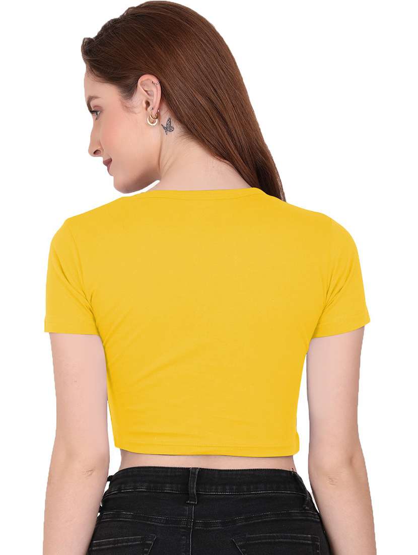 women's crop round neck top - 19438946 -  Standard Image - 2