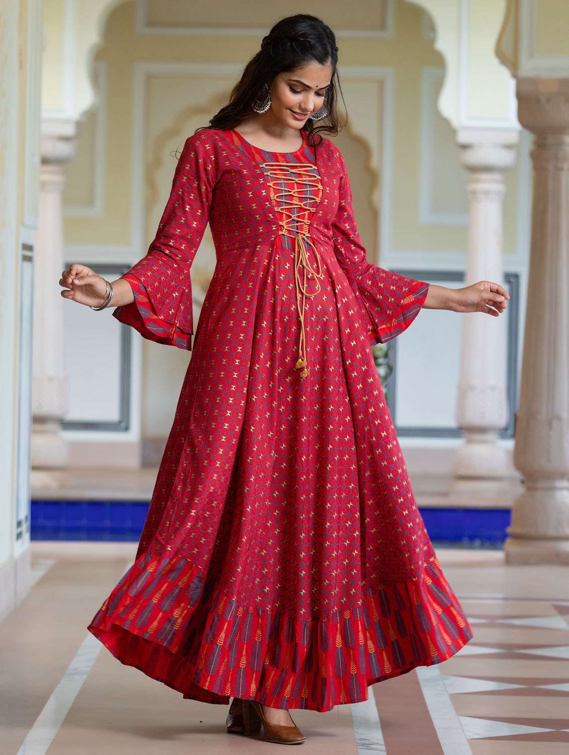 women's flared kurta