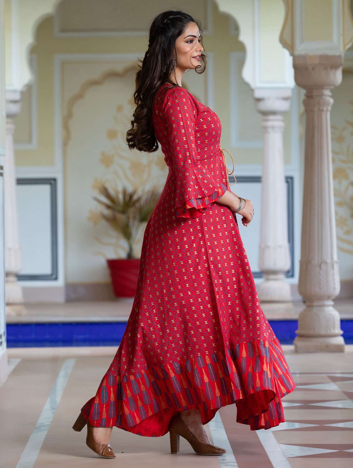 women's flared kurta - 19440736 -  Standard Image - 2