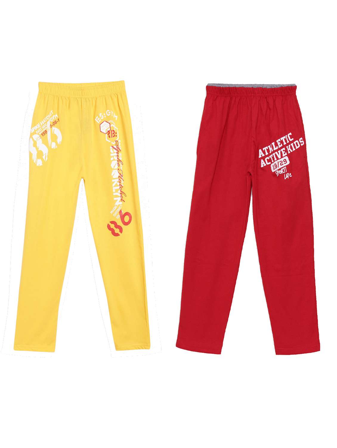 boys pack of 2 printed track pants