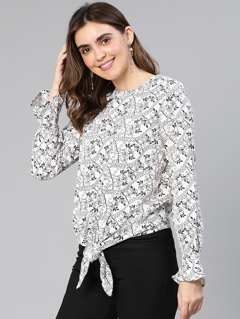 women's straight round neck top - 19440852 - Standard Image - 2