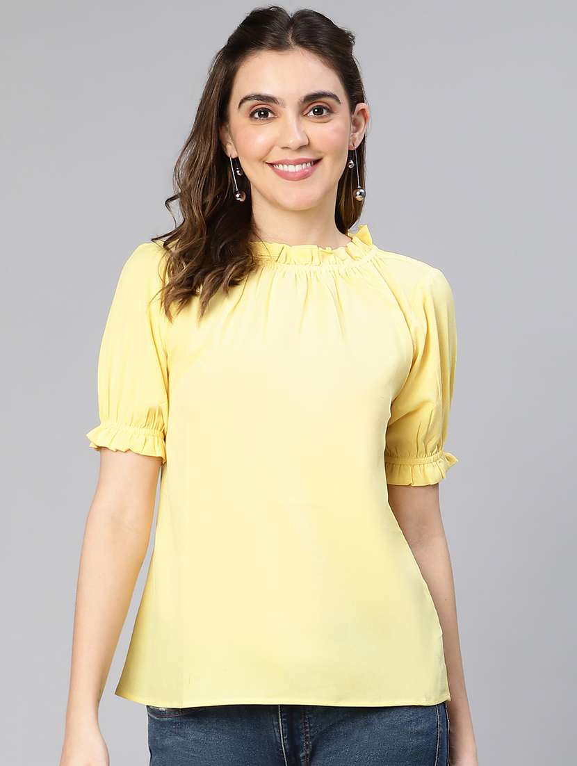 women's straight mock neck top