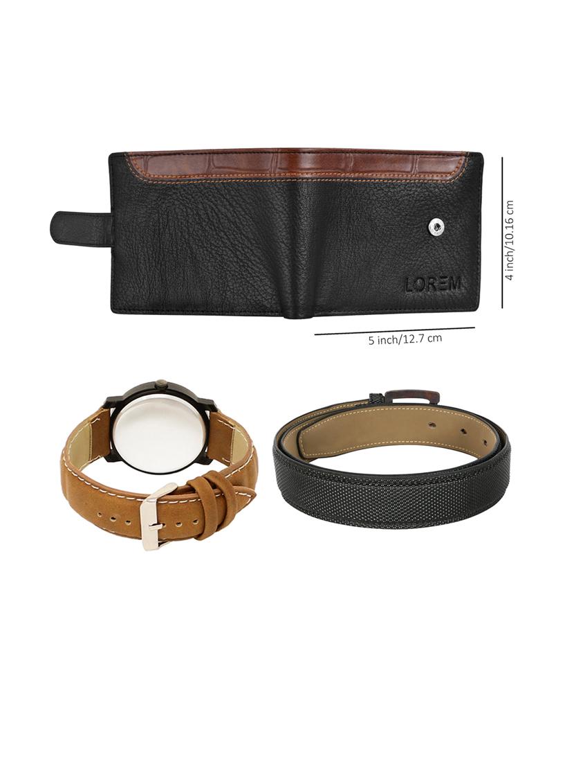 belt, wallet & watch gift combo - 19451283 - Standard Image - 2