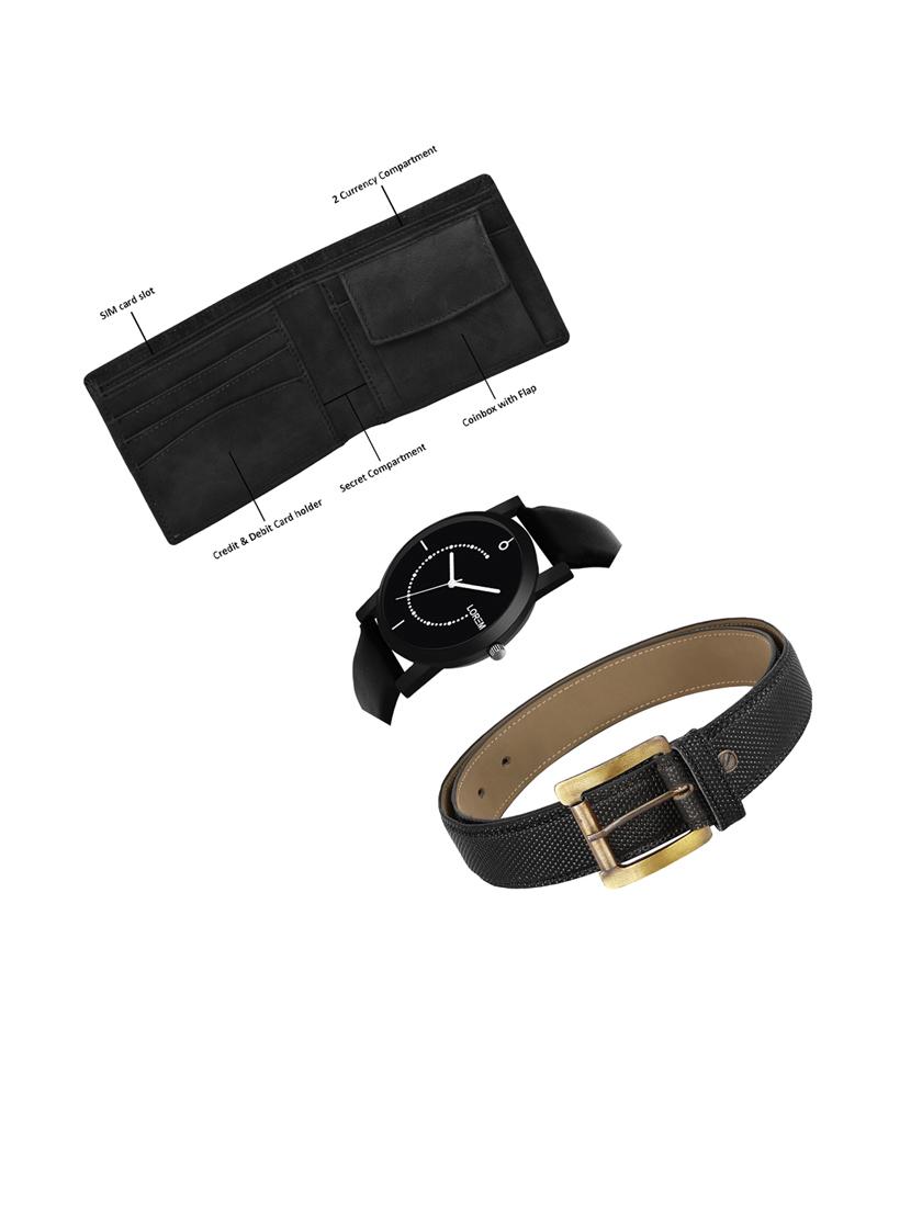 belt, wallet & watch gift combo - 19451310 - Standard Image - 2