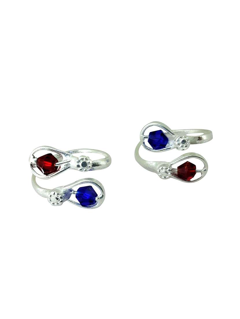 silver plated toe ring - 19452160 - Standard Image - 2