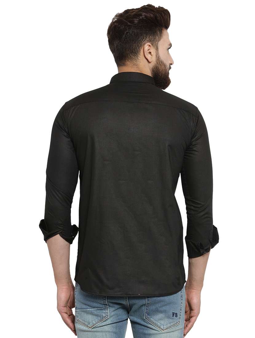mens solid casual shirt - 19452961 - Standard Image - 2