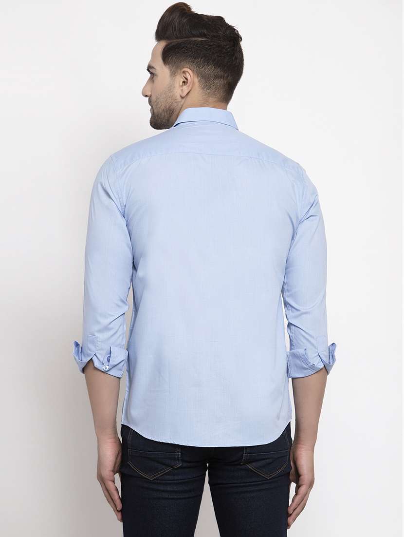 mens solid casual shirt - 19452965 - Standard Image - 2
